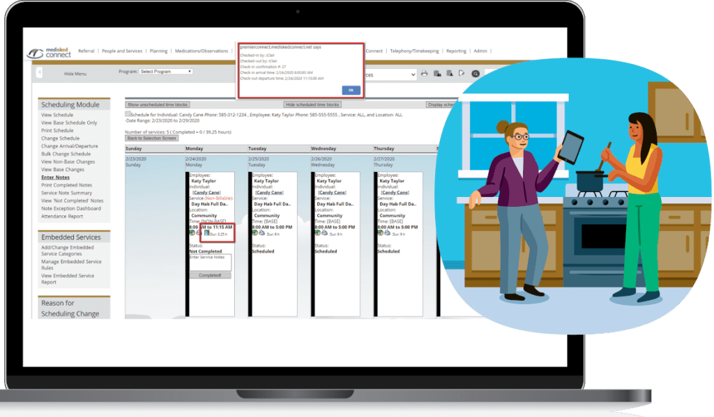 Check-In / Check-Out on MediSked Connect Offers Agencies Operational Efficiencies and Compliance with EVV Requirements