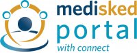 Portal with Connect – Color Transparent MediSked Portal with Connect logo